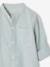 Striped Mao collar shirt for boys striped blue+striped green 