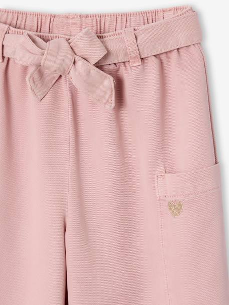 Cropped Wide-Leg Trousers in Tencel®, for Girls rose 