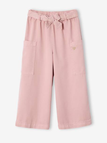 Cropped Wide-Leg Trousers in Tencel®, for Girls rose 
