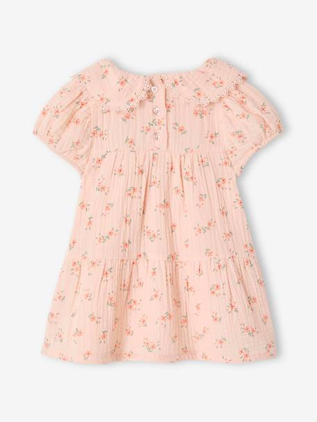 Dress with Peter Pan collar for Baby Girls pale pink 