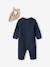 Mixed newborn gift set with long-sleeved knitted sleepsuit + scarf anthracite 