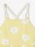 Floral-Print Dress with Cord Straps for Girls pale yellow 
