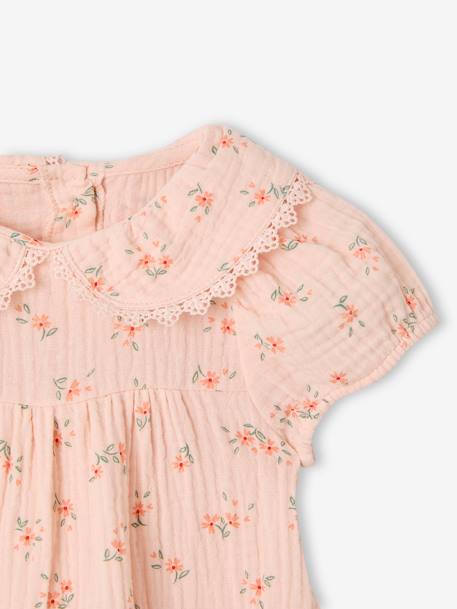 Dress with Peter Pan collar for Baby Girls pale pink 