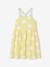 Floral-Print Dress with Cord Straps for Girls pale yellow 