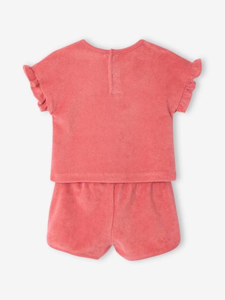 T-Shirt + Terry Shorts Set for Babies strawberry 