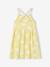 Floral-Print Dress with Cord Straps for Girls pale yellow 