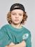 T-Shirt with Front/Back Motif, Faded Effect, JONEN aqua green+ecru 