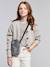 Floral Print Shoulder Bag for Girls printed grey 