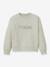Girl's sweatshirt with slogan in organic cotton Liberty® fabric CYRILLUS ecru 