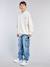 Loose fit denim battle trousers for boys bleached denim+denim grey 