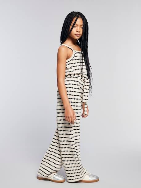 Fancy Knit Strappy Top for Girls, JONEN black+striped black 