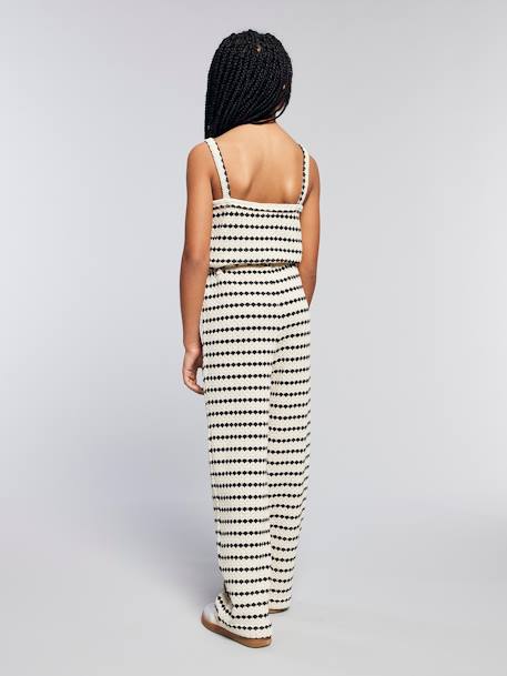Fancy Knit Strappy Top for Girls, JONEN black+striped black 