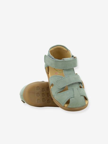 Sandals for Babies, Pika Scratch SHOO POM® aqua green+camel 