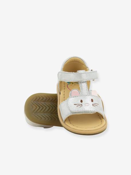 Sandals for Babies, Tity Mousse by SHOO POM® silver 