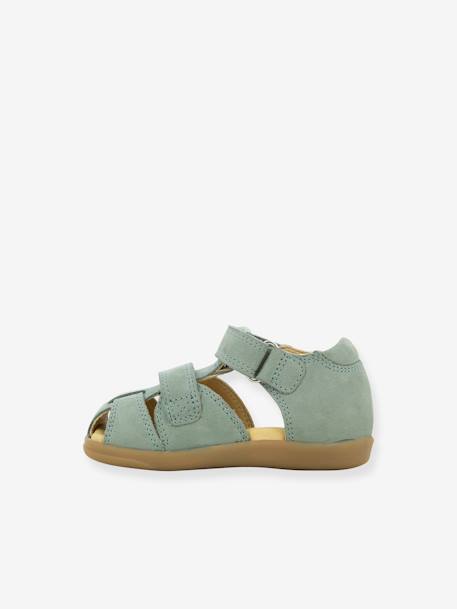 Sandals for Babies, Pika Scratch SHOO POM® aqua green+camel 