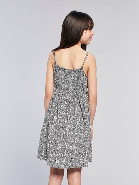 Strappy Floral Print Dress, JONEN printed grey 