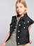Sleeveless Oversized Denim Jacket for Girls, JONEN denim grey 