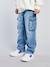 Loose fit denim battle trousers for boys bleached denim+denim grey 