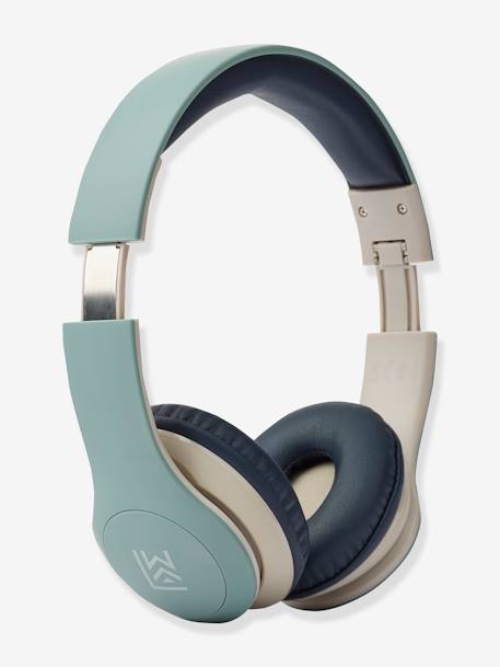 Quinn LIEWOOD printed wireless headphones blue+rose 