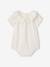 Baby bodysuit with a frilled collar ecru 