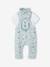 3-piece baby outfit: dungarees + bodysuit + scarf blue 