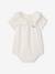 Baby bodysuit with a frilled collar ecru 