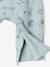 3-piece baby outfit: dungarees + bodysuit + scarf blue 