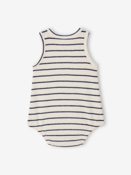 Sleeveless sleepsuit for newborns ecru 