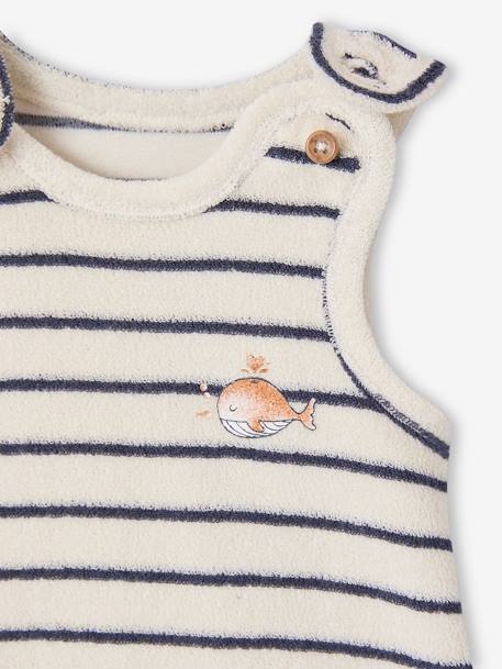 Sleeveless sleepsuit for newborns ecru 