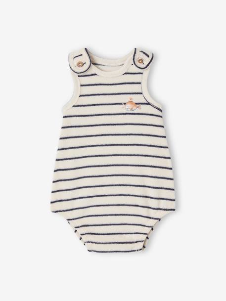 Sleeveless sleepsuit for newborns ecru 