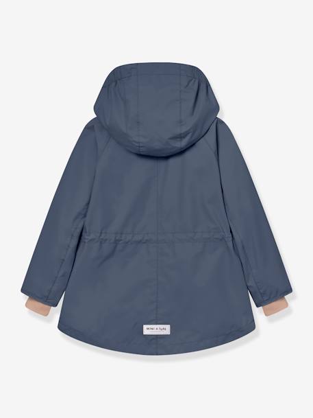 MATALLURE Mid-Season Parka for Girls, MINI A TURE deep blue+navy blue+tomato red 