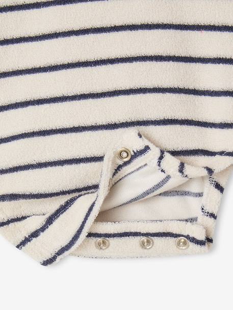 Sleeveless sleepsuit for newborns ecru 
