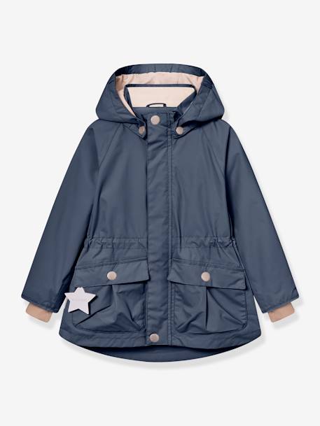 MATALLURE Mid-Season Parka for Girls, MINI A TURE deep blue+navy blue+tomato red 