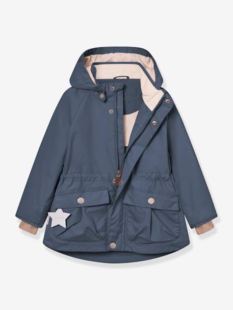 MATALLURE Mid-Season Parka for Girls, MINI A TURE deep blue+navy blue+tomato red 