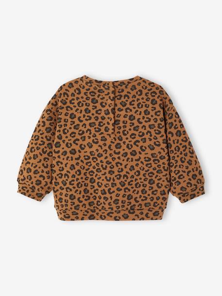 Leopard Sweatshirt for Baby & Mum, Capsule Collection by ENVIE DE FRAISE beige+dark grey 