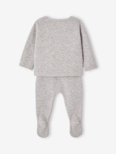 Cashmere & Wool Set for Babies by ENVIE DE FRAISE marl grey 