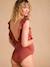 One-Piece Frilly Swimsuit, Maternity & Nursing, ENVIE DE FRAISE terracotta 