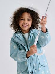 Girls-Hooded Raincoat with Magical Motifs for Girls