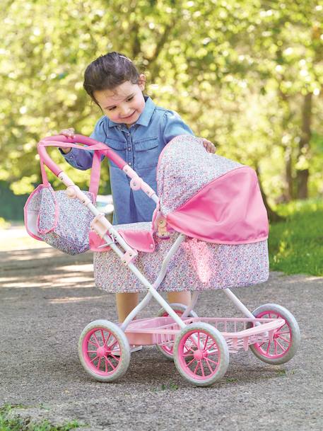 Floral Pram for Baby Dolls, COROLLE rose 