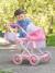 Floral Pram for Baby Dolls, COROLLE rose 