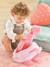 Pink Plush Baby Doll Carrier Backpack, COROLLE rose 