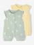 Pack of 2 floral baby sleepsuits sage green 