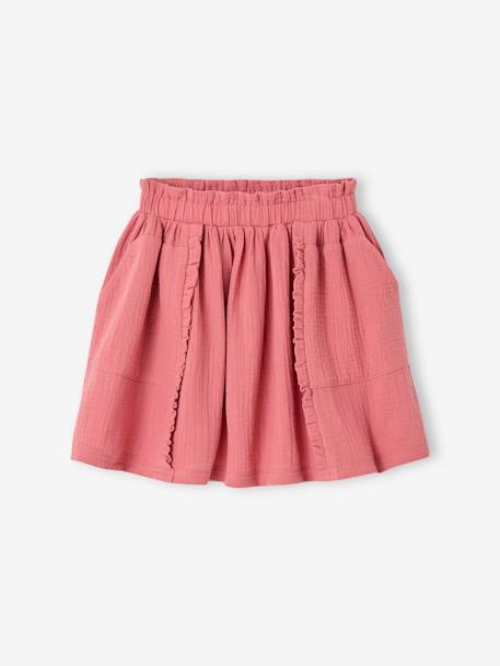 Cotton Gauze Skirt tomato red 