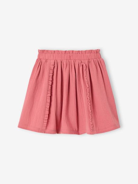 Cotton Gauze Skirt tomato red 