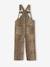 Printed dungarees for girls beige 