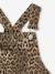 Printed dungarees for girls beige 
