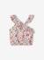 Asymmetrical Frill Blouse with Floral Print, for Girls ecru 