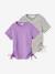 Pack of 2 Tie-Dye T-Shirts for Girls, JONEN violet 