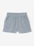 Baby Outfit: Striped Linen-Look Shirt + Gauze Shorts grey blue 