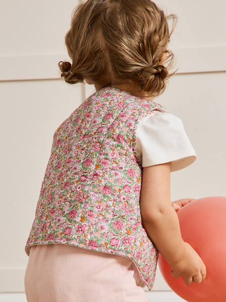 Baby CYRILLUS Liberty® fabric jacket printed pink 